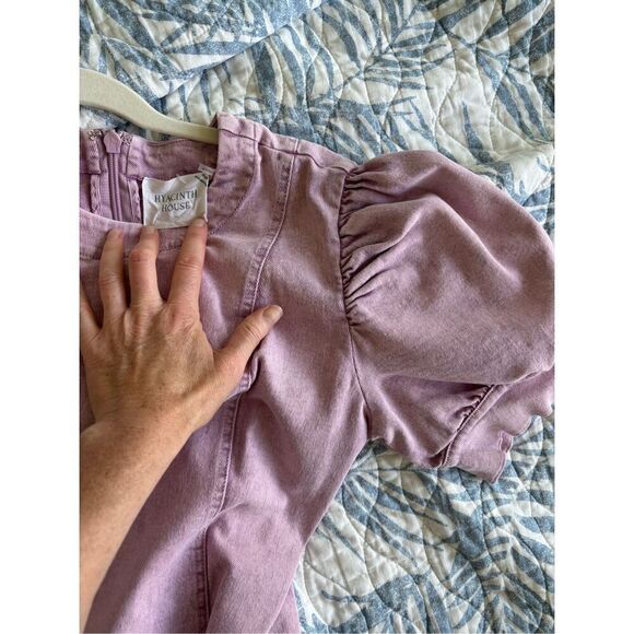 NWOT Hyacinth House LILAC STRETCH DENIM JUNIPER MINI DRESS, XS $160 - Picture 4 of 8